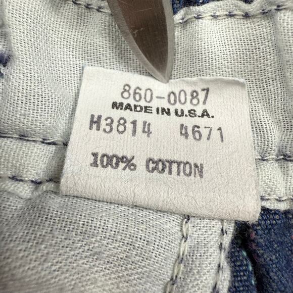 VTG OshKosh B'gosh Vestback Baby 12‎ months Blue Striped USA Made Bib Overalls - Picture 10 of 11